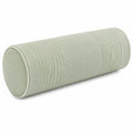 Cuscino cilindrico 20 x 60 cm in tessuto verde salvia - supporto decorativo a righe