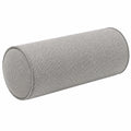 Cuscino cilindrico 15 x 45 cm in tessuto grigio per divano stile moderno