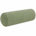 Cuscino cilindrico 45 x 20 cm in tessuto testurizzato verde salvia - supporto decorativo