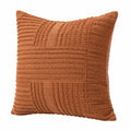 Cuscino decorativo quadrato 45 cm in tessuto terracotta a rilievo