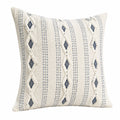 Cuscino decorativo 45 x 45 cm in tessuto beige e blu stile boho