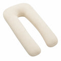 Cuscino a U 140 cm in velluto a coste beige - supporto per gravidanza e riposo